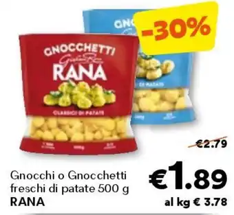 Unes Gnocchi o gnocchetti freschi di patate rana offerta