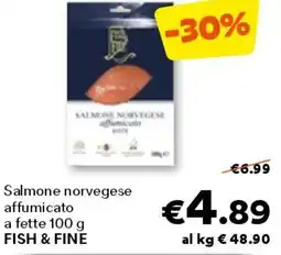 Unes Salmone norvegese affumicato a fette fish & fine offerta