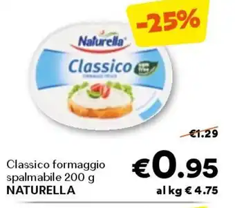 Unes Classico formaggio spalmabile naturella offerta