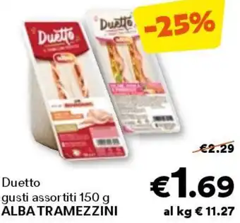 Unes Duetto gusti assortiti alba tramezzini offerta