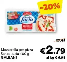 Unes Mozzarella per pizza santa lucia galbani offerta