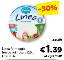 Unes Linea formaggio fresco primosale osella offerta