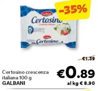 Unes Certosino crescenza italiana galbani offerta