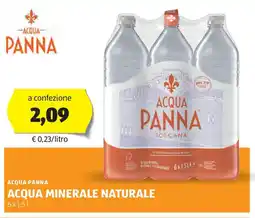 ALDI Acqua panna acqua minerale naturale offerta