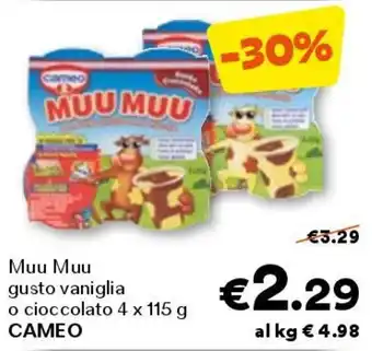 Unes Muu muu gusto vaniglia o cioccolato cameo offerta