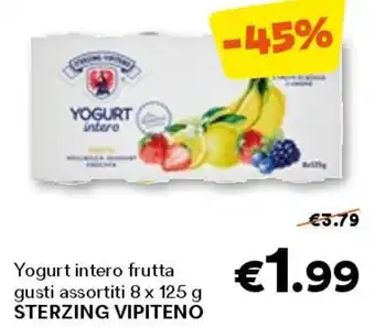 Unes Yogurt intero frutta gusti assortiti sterzing vipiteno offerta