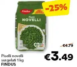 Unes Piselli novelli surgelati FINDUS offerta