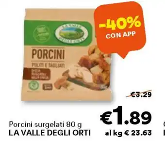 Unes Porcini surgelati LA VALLE DEGLI ORTI offerta