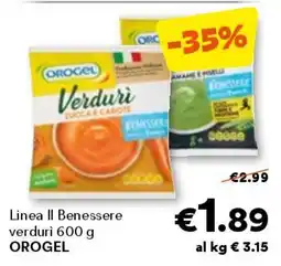 Unes Linea ii benessere verdurì OROGEL offerta