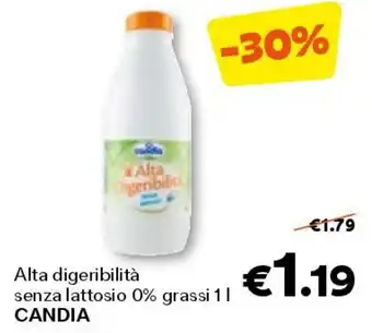 Unes Alta digeribilità senza lattosio 0% grassi CANDIA offerta