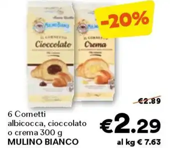 Unes 6 cornetti albicocca, cioccolato o crema MULINO BIANCO offerta