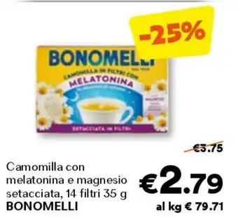 Unes Camomilla con melatonina e magnesio setacciata BONOMELLI offerta