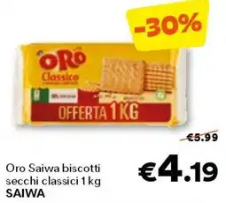 Unes Oro Saiwa biscotti secchi classici SAIWA offerta