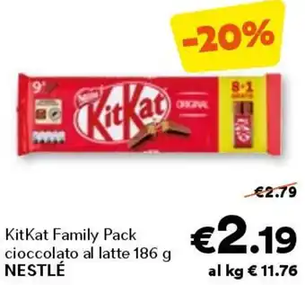 Unes KitKat Family Pack cioccolato al latte NESTLÉ offerta