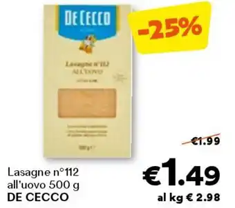 Unes Lasagne n°112 all'uovo offerta