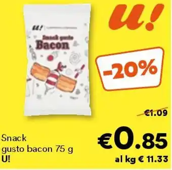 Unes Snack gusto bacon offerta