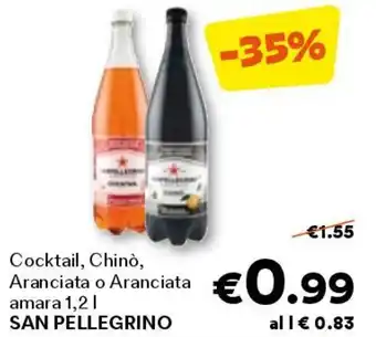 Unes Cocktail, chinò, aranciata o aranciata amara offerta