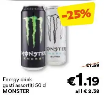 Unes Energy drink gusti assortiti MONSTER offerta