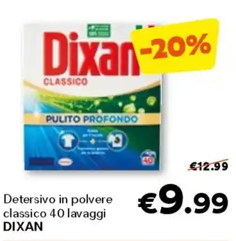 Unes Detersivo in polvere classico 40 lavaggi DIXAN offerta