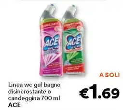 Unes Linea wc gel bagno disincrostante o candeggina ACE offerta