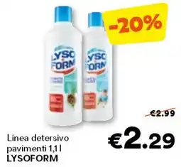 Unes Linea detersivo pavimenti LYSOFORM offerta