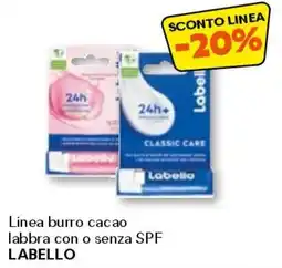 Unes Linea burro cacao labbra con o senza SPF LABELLO offerta