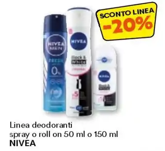 Unes Linea deodoranti spray o roll on NIVEA offerta