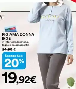 Ipercoop Pigiama donna irge offerta