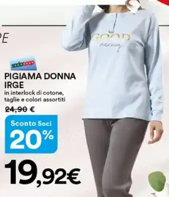 Ipercoop Pigiama donna irge offerta