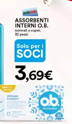 Ipercoop Assorbenti interni O.B. offerta