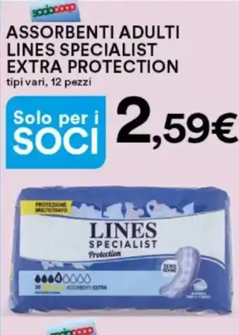 Ipercoop Assorbenti adulti lines specialist extra protection offerta