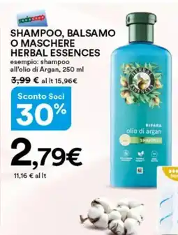 Ipercoop Shampoo, balsamo o maschere HERBAL ESSENCES offerta