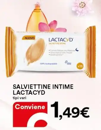 Ipercoop Salviettine intime x15 LACTACYD offerta