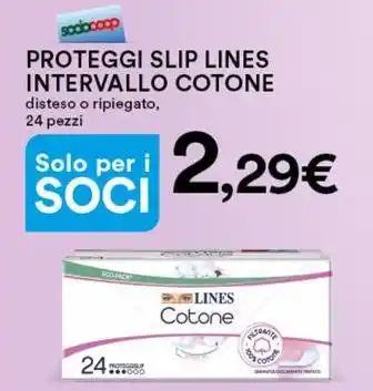 Ipercoop Proteggi slip lines intervallo cotone offerta