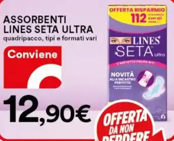 Ipercoop Assorbenti LINES SETA ULTRA offerta