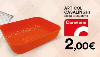 Ipercoop ARTICOLI CASALINGHI esempio scolatutto offerta