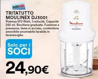 Ipercoop TRITATUTTO MOULINEX DJ3001 offerta