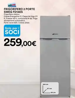 Ipercoop FRIGORIFERO 2 PORTE SMEG FD14ES offerta