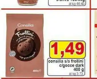 Pewex Consilia - frollini con gocce di cioccolato extra fondente 400 g(ml) offerta