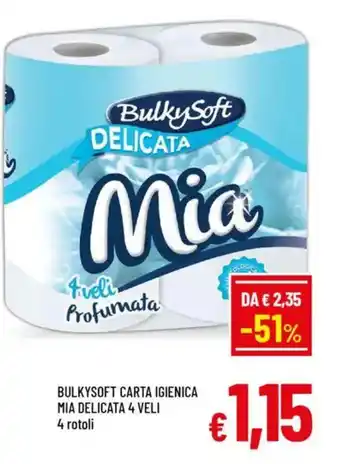 A&O Bulkysoft carta igienica mia delicata 4 veli offerta