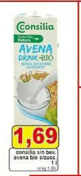 Pewex Consilia - avena drink bio 1000 g(ml) offerta