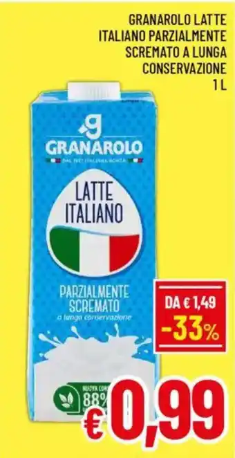 A&O Granarolo latte italiano parzialmente scremato a lunga conservazione offerta