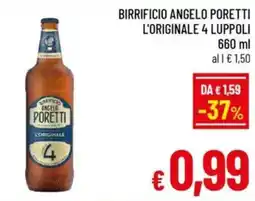 A&O Birrificio angelo poretti l'originale 4 luppoli offerta