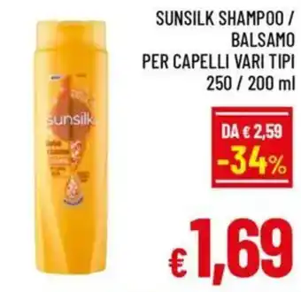 A&O Sunsilk shampoo / balsamo per capelli vari tipi offerta