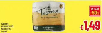 A&O Tuscany asciugatutto maxi rotoli offerta