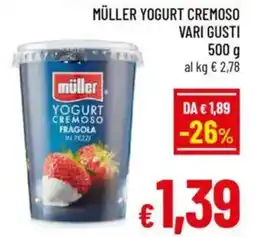 A&O Müller yogurt cremoso vari gusti offerta