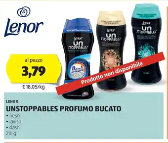 ALDI Lenor unstoppables profumo bucato offerta