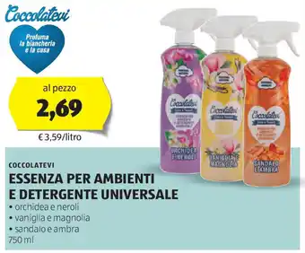 ALDI Coccolatevi essenza per ambienti e detergente universale offerta