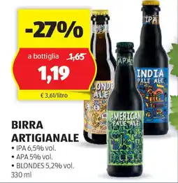 ALDI Birra artigianale offerta