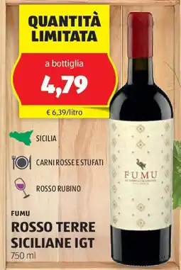 ALDI Fumu rosso terre siciliane igt offerta